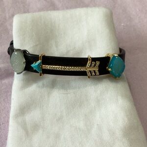 COPY - Keep Collective Stella & Dot Leather Bracelet with 3 Charms